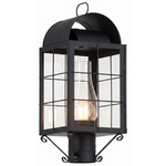 Durham Outdoor Post Light - Matte Black / Clear