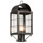 Durham Outdoor Post Light - Gunmetal / Clear