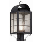 Durham Outdoor Post Light - Matte Black / Seedy