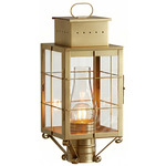 Norfield Outdoor Post Light - Antique Brass / Clear