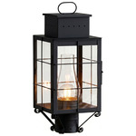 Norfield Outdoor Post Light - Matte Black / Clear