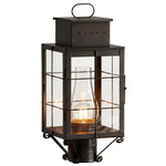 Norfield Outdoor Post Light - Dark Brass / Clear