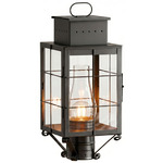 Norfield Outdoor Post Light - Gunmetal / Clear