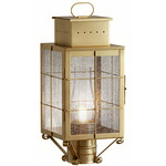 Norfield Outdoor Post Light - Antique Brass / Seedy