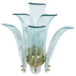 Cala Wall Sconce - Antique Brass / Pale Blue Glass