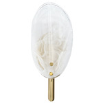 Magnolia Wall Sconce - Antique Brass / White