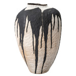 Zelda Ceramic Vase - Off White / Matte Black