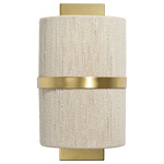 Carousel Wall Sconce - Brushed Brass / Jute