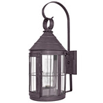 Heal Outdoor Wall Sconce w/ Chimney - Dark Brass / Frosted