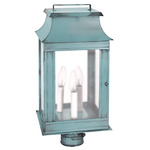 Concord Outdoor Post Light - Verdi Gris / Frosted