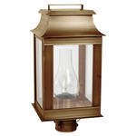 Concord Outdoor Post Light - Antique Brass / Frosted