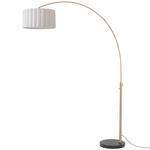 Float Scallop Arc Floor Lamp - Weathered Brass / Black / White