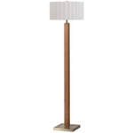 Tambo Scallop Floor Lamp - Natural Ash / White