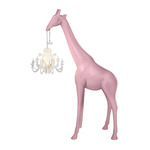 Giraffe In Love Floor Lamp - Pink