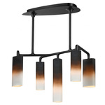 Tropo Linear Pendant - Blackened Brass / Ombre Gradient