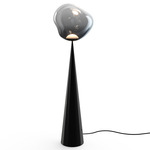 Melt Fat Cone Floor Lamp - Nickel / Nickel / Black