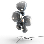 Melt Chandelier LED Floor Lamp - Black / Nickel