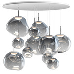 Melt Mega Multi Light Pendant - Nickel / Nickel