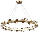 Biscotti Chandelier - Golden Bronze / Travertine