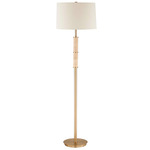 Verlaine Floor Lamp - Antique Gold / Natural / White