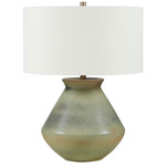 Natrone Table Lamp - Sage/Charcoal/Brown / White