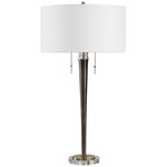 Winchester Table Lamp - Antique Brass / Crystal / White