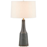 Slovis Table Lamp - Grey/Antique Brass / White