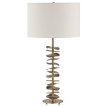 Akoa Table Lamp - Antique Brass / White