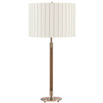 Iliana Table Lamp - Antique Brass / Walnut / White
