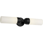 Lawson Bathroom Vanity Light - Midnight Black / Opal Etched