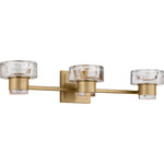 Holsted Bathroom Vanity Light - Estate Brass / Clear