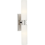 Fairfax Double Bathroom Vanity Light - Polished Nickel / Opal Etched
