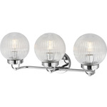 Preston Bathroom Vanity Light - Chrome / Clear