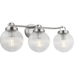 Preston Bathroom Vanity Light - Brushed Nickel / Clear