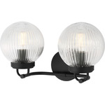 Preston Bathroom Vanity Light - Midnight Black / Clear