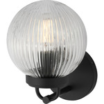 Preston Wall Sconce - Midnight Black / Clear