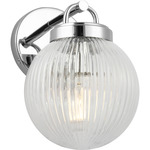 Preston Wall Sconce - Chrome / Clear
