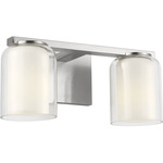 Holden Bathroom Vanity Light - Brushed Nickel / Milk / Clear