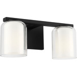 Holden Bathroom Vanity Light - Midnight Black / Milk / Clear