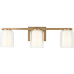 Holden Bathroom Vanity Light - Satin Brass / Milk / Clear