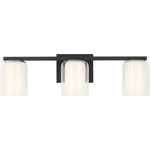 Holden Bathroom Vanity Light - Midnight Black / Milk / Clear