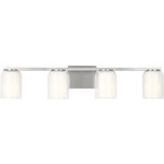 Holden Bathroom Vanity Light - Brushed Nickel / Milk / Clear