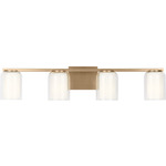 Holden Bathroom Vanity Light - Satin Brass / Milk / Clear