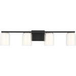 Holden Bathroom Vanity Light - Midnight Black / Milk / Clear
