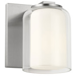 Holden Wall Sconce - Brushed Nickel / Milk / Clear
