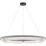 Pierce Ring Chandelier - Aged Iron / Clear
