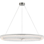 Pierce Ring Chandelier - Polished Nickel / Clear