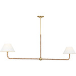 Fiona Linear Chandelier - Gild / White Linen