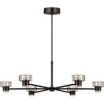 Holsted Chandelier - Aged Iron / Clear