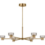 Holsted Chandelier - Estate Brass / Clear